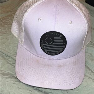 Pink and White Mesh Cap